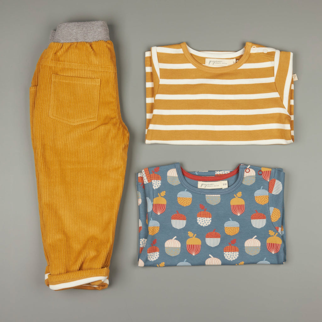 T-Shirt (Breton Stripe) - Mustard