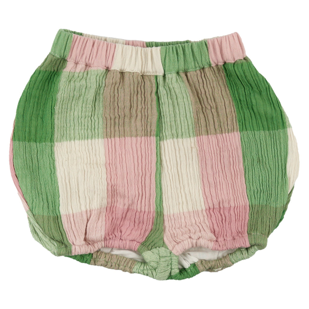 Bloomers (Muslin Check) - Green/Pink