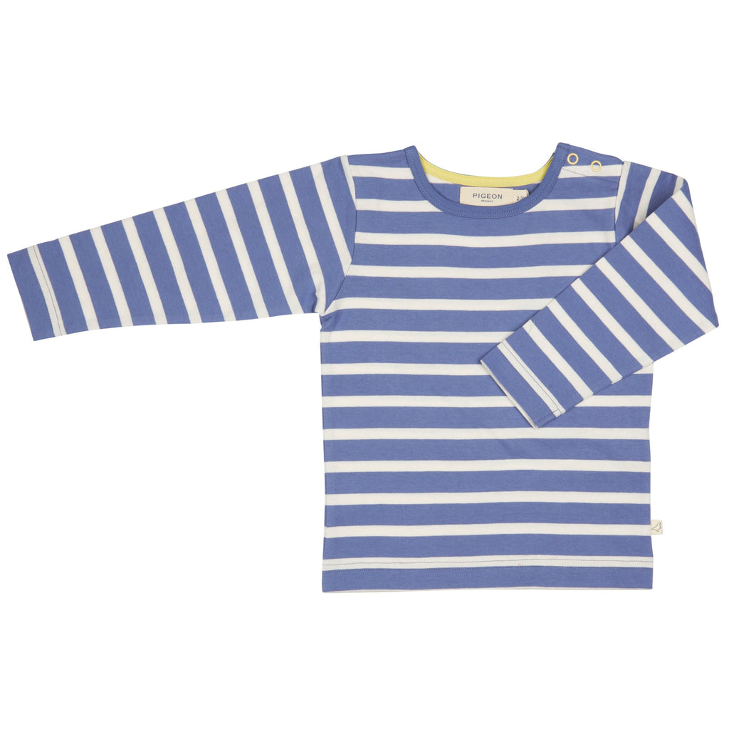 Long Sleeve T-Shirt (Breton Stripe) - Summer Blue