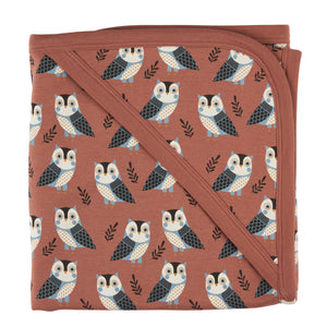 Hooded Blanket - Owl, Mocha