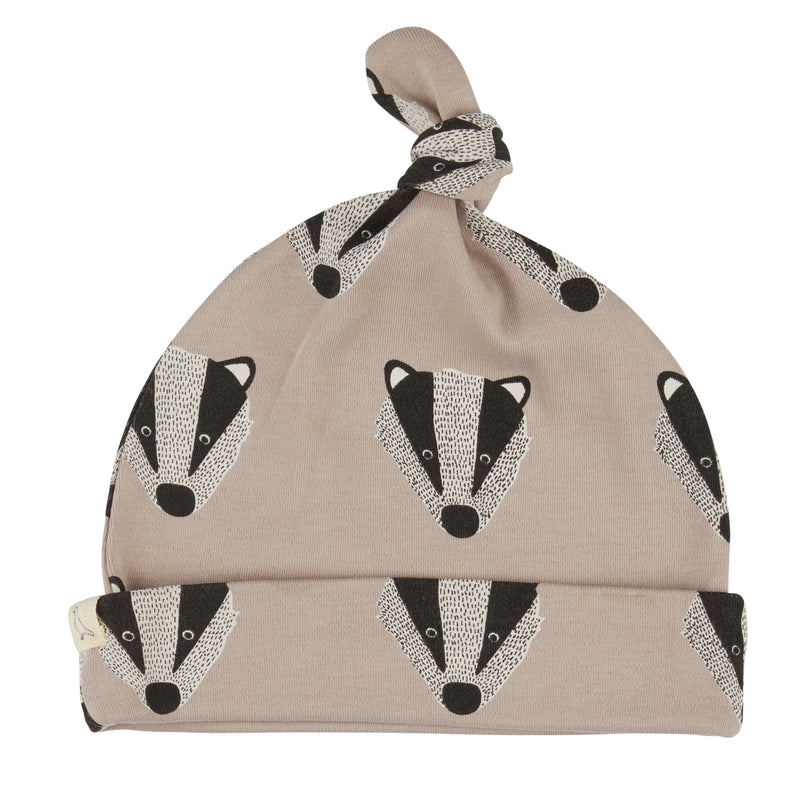 Knotted Hat - Badger, Stone