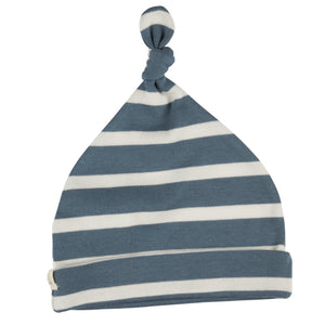 Knotted Hat (Breton Stripe) - Deep Blue