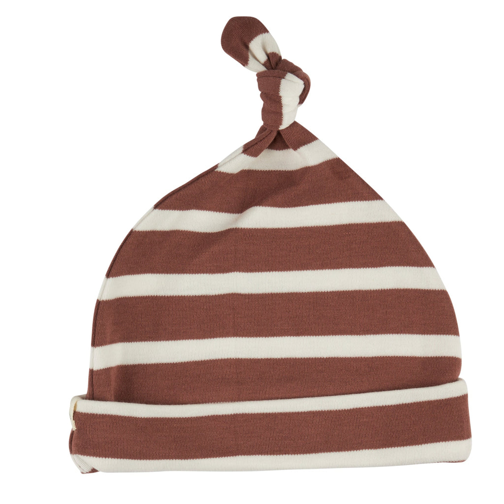Knotted Hat (Breton Stripe) - Mocha