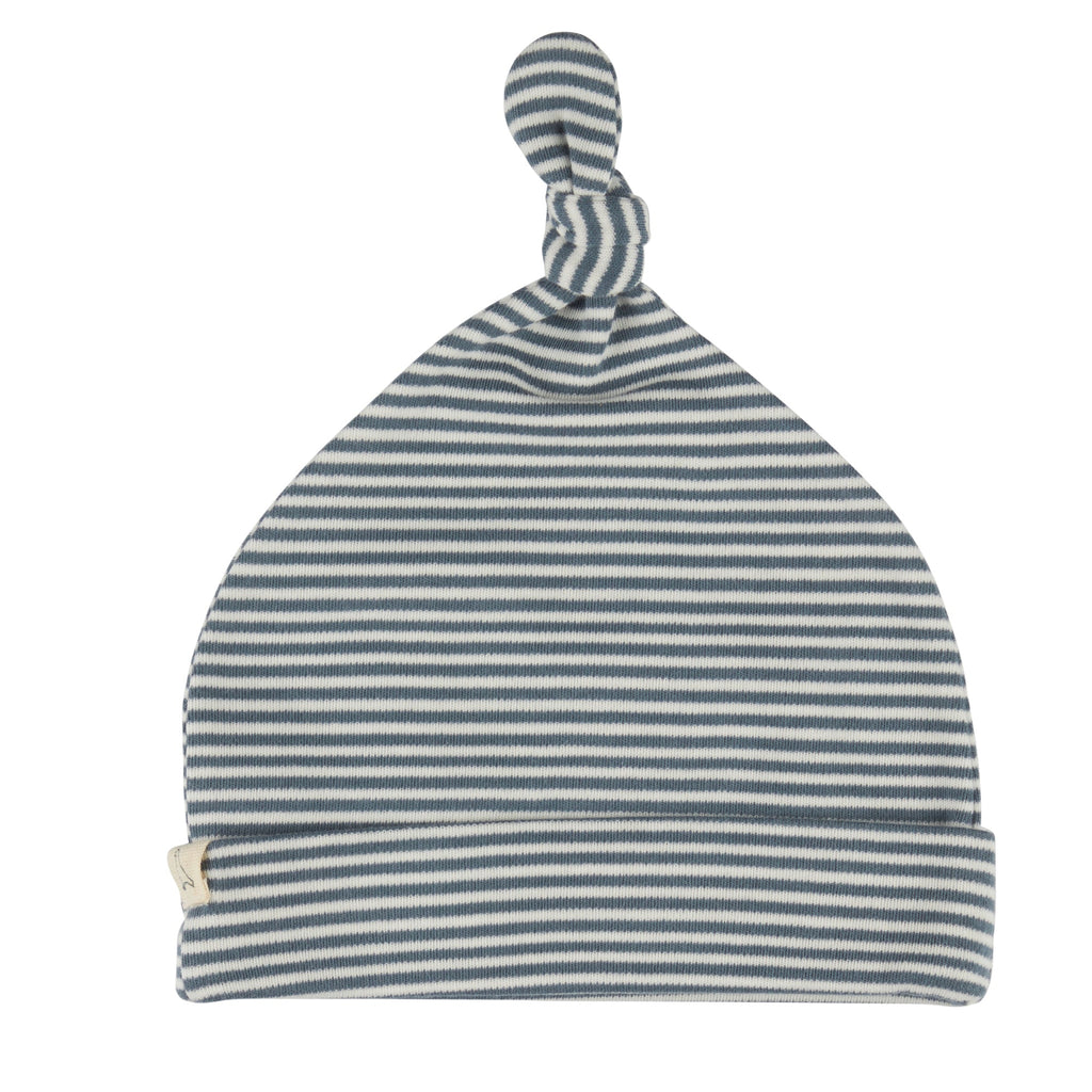 Knotted Hat (Fine Stripe) - Deep Blue