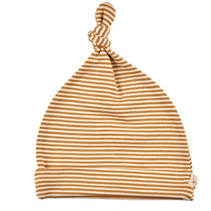Knotted Hat (Fine Stripe) - Mustard