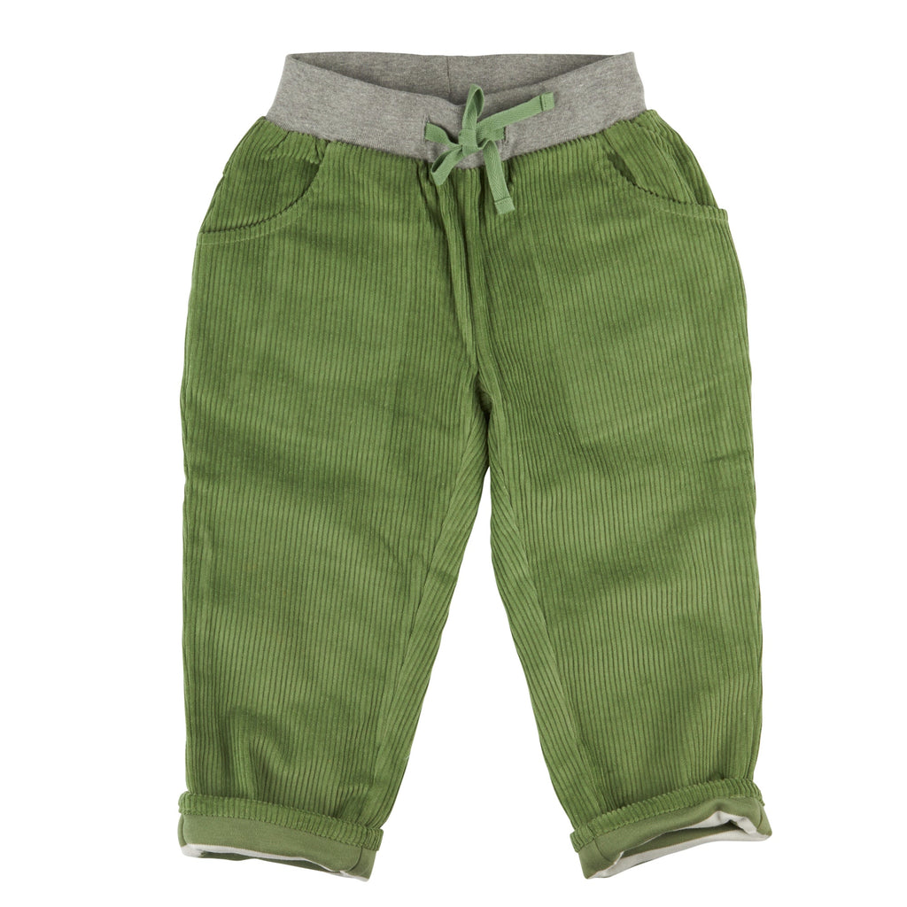 Lined Cord Trousers - Green