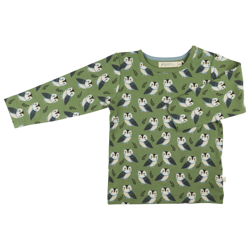 T-Shirt - Owl, Green