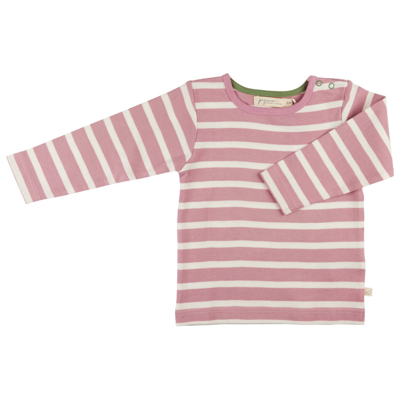 T-Shirt (Breton Stripe) - Pink