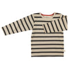 T-Shirt (Breton Stripe) - Pumice/Black
