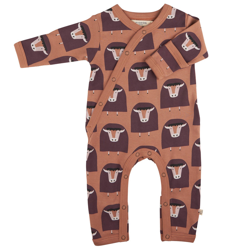 Kimono Romper - Buffalo On Macaroon