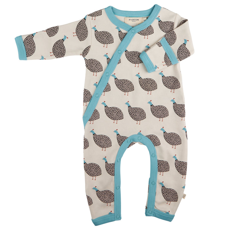 Kimono Romper - Guinea Fowl, Ivory