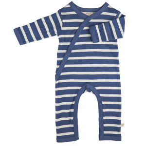 Kimono Romper (Breton Stripe) - Night Blue/White