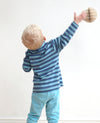 Polo Neck Top (Breton Stripe) - Pink