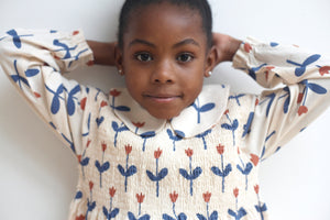 Smock Dress W. Peter Pan Collar - Tulip, Blue