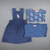 Pinafore Dress - Night Blue