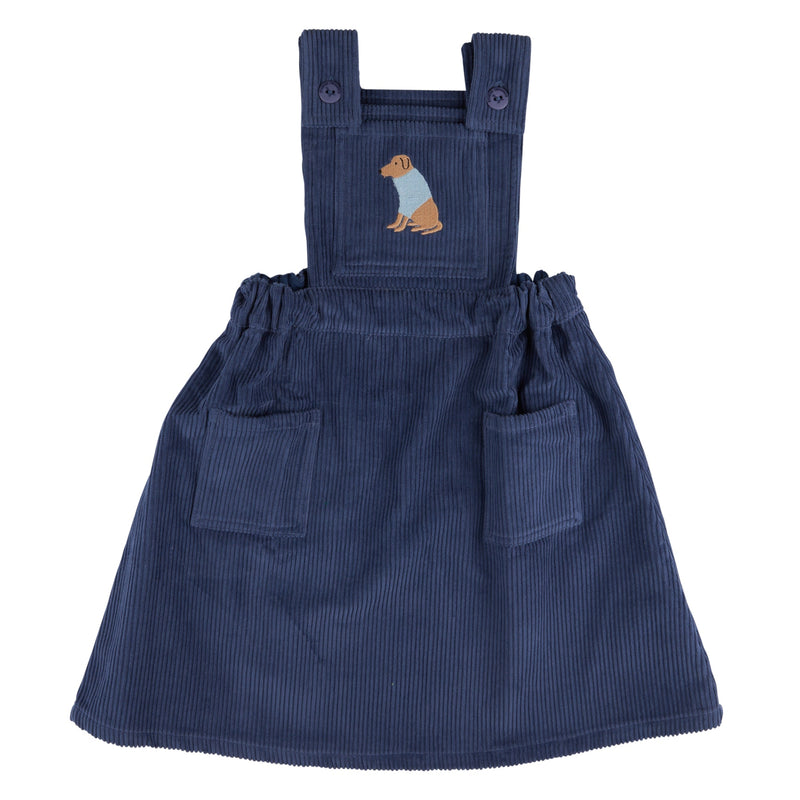 Pinafore Dress - Night Blue