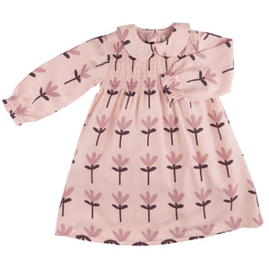 Smock Dress W. Peter Pan Collar - Tulip, Pink