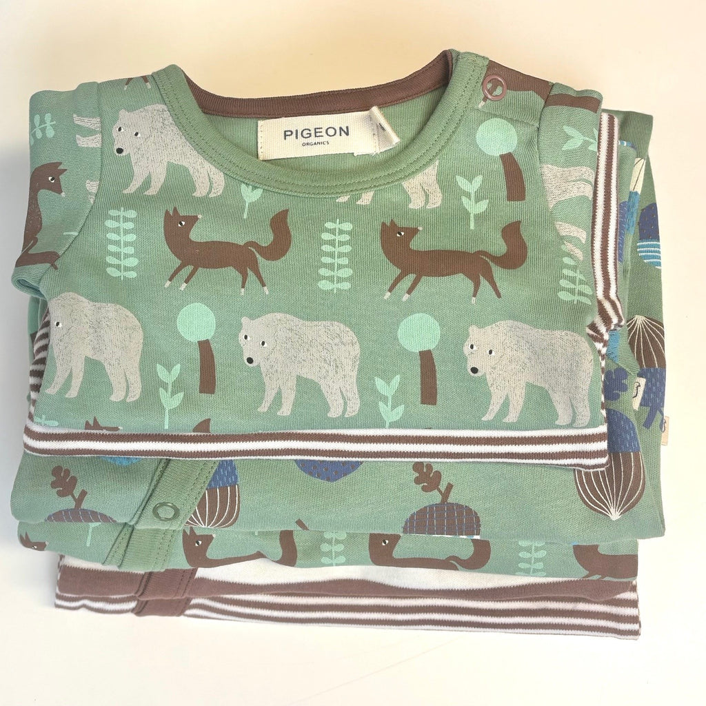 Sample bundle (6 pieces) - Green/brown, NB/0-3m