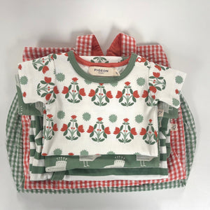 Sample bundle - greens/oranges, 0-3/3-6m