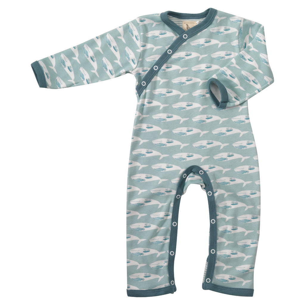 Whale Romper - Turquoise