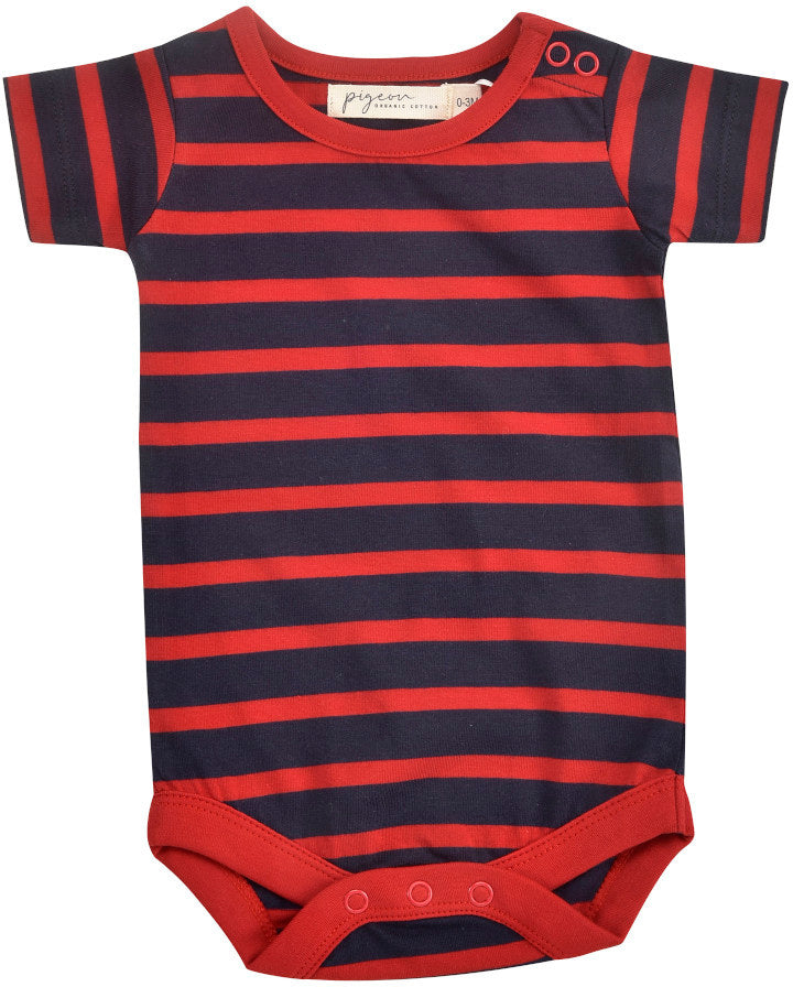 Summer body (Breton) - Navy/red, 12-18m