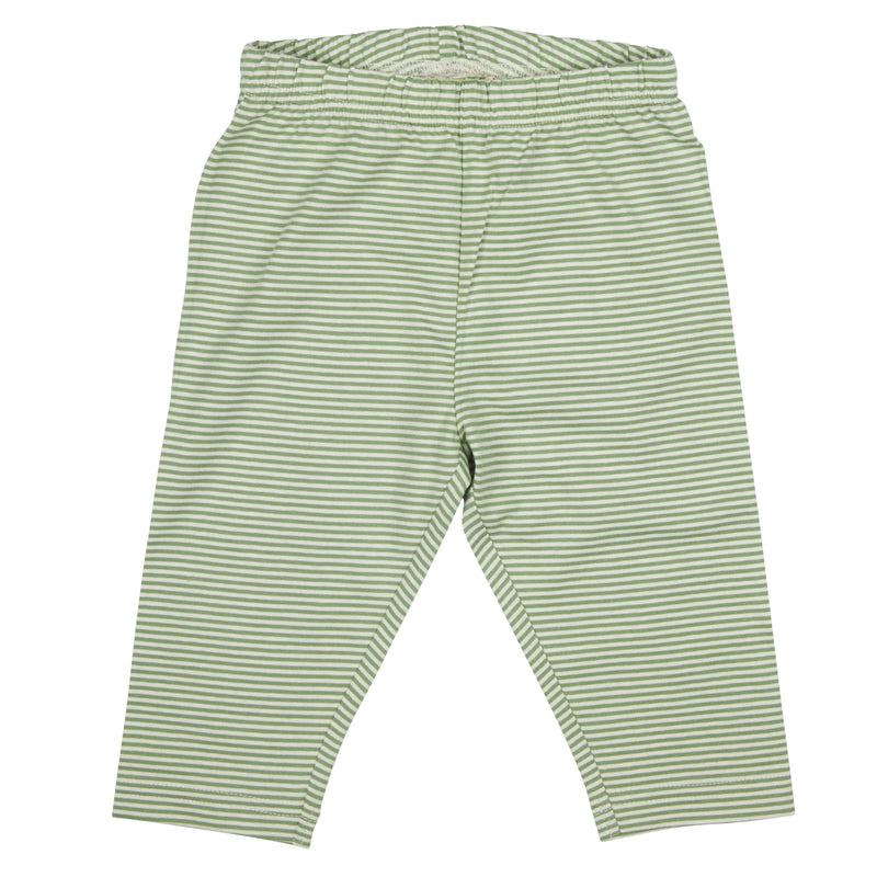 Capri Leggings (Fine Stripe) - Green