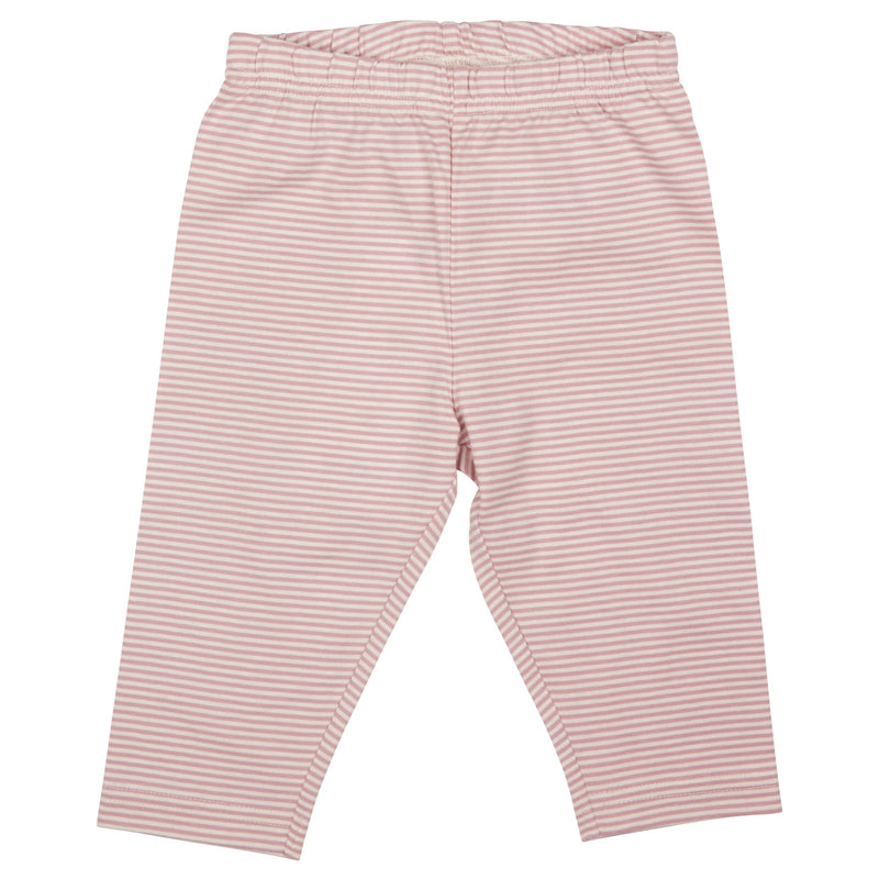 Capri Leggings (Fine Stripe) - Pink