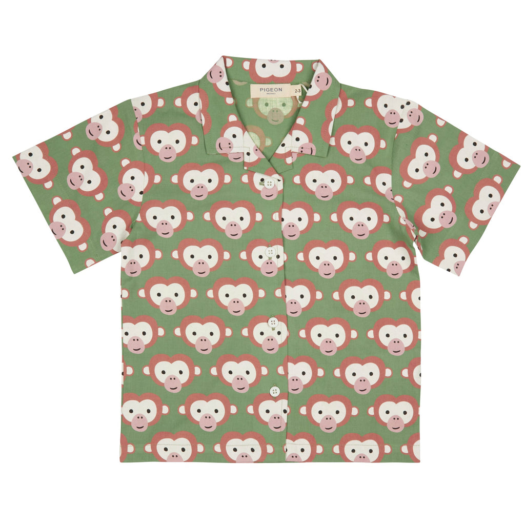 Easy Summer Shirt - Monkey On Green