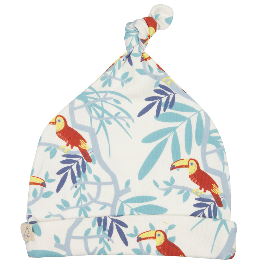 Knotted Hat - Toucans, Orange