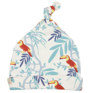 Knotted Hat - Toucans, Orange