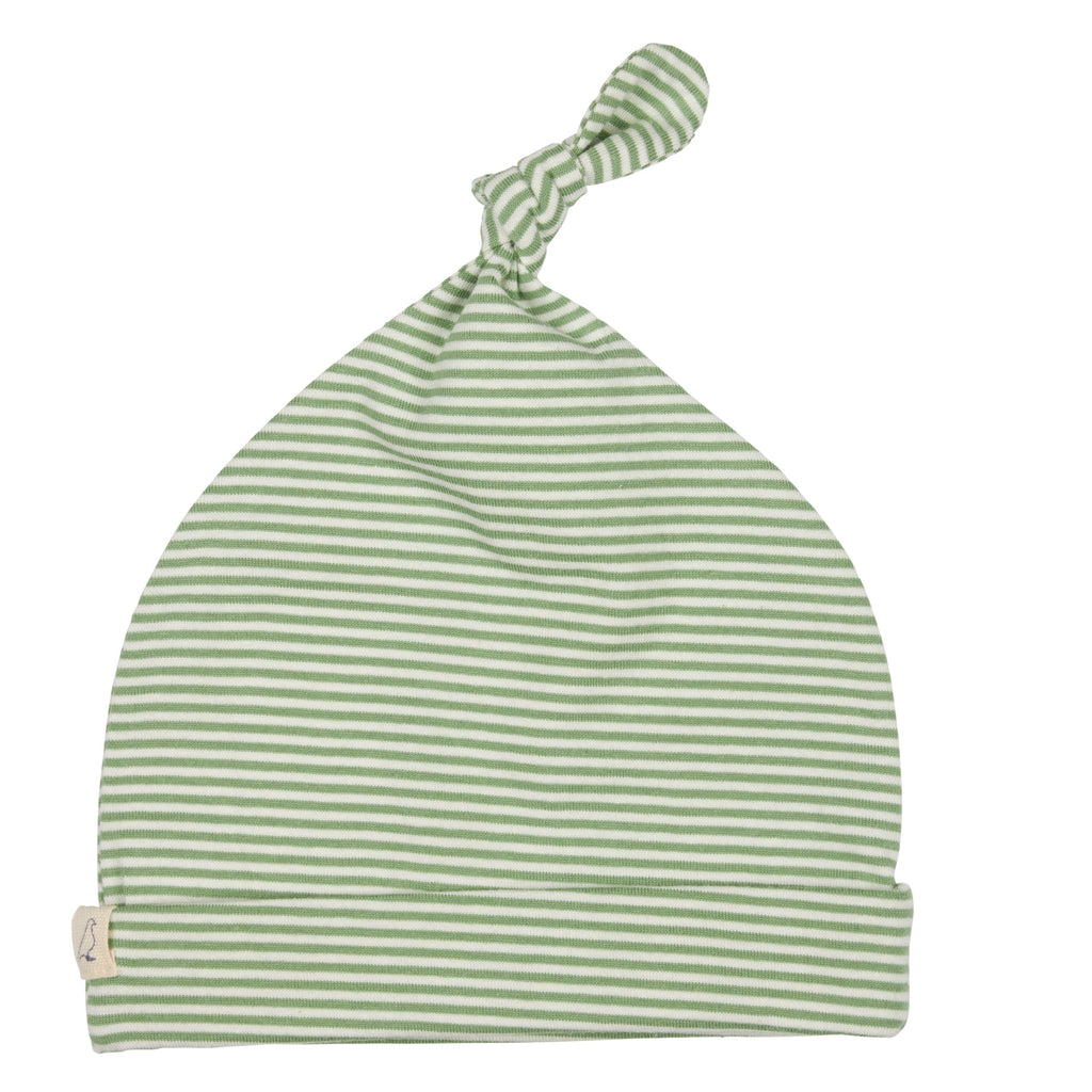 Knotted Hat (Fine Stripe) - Green