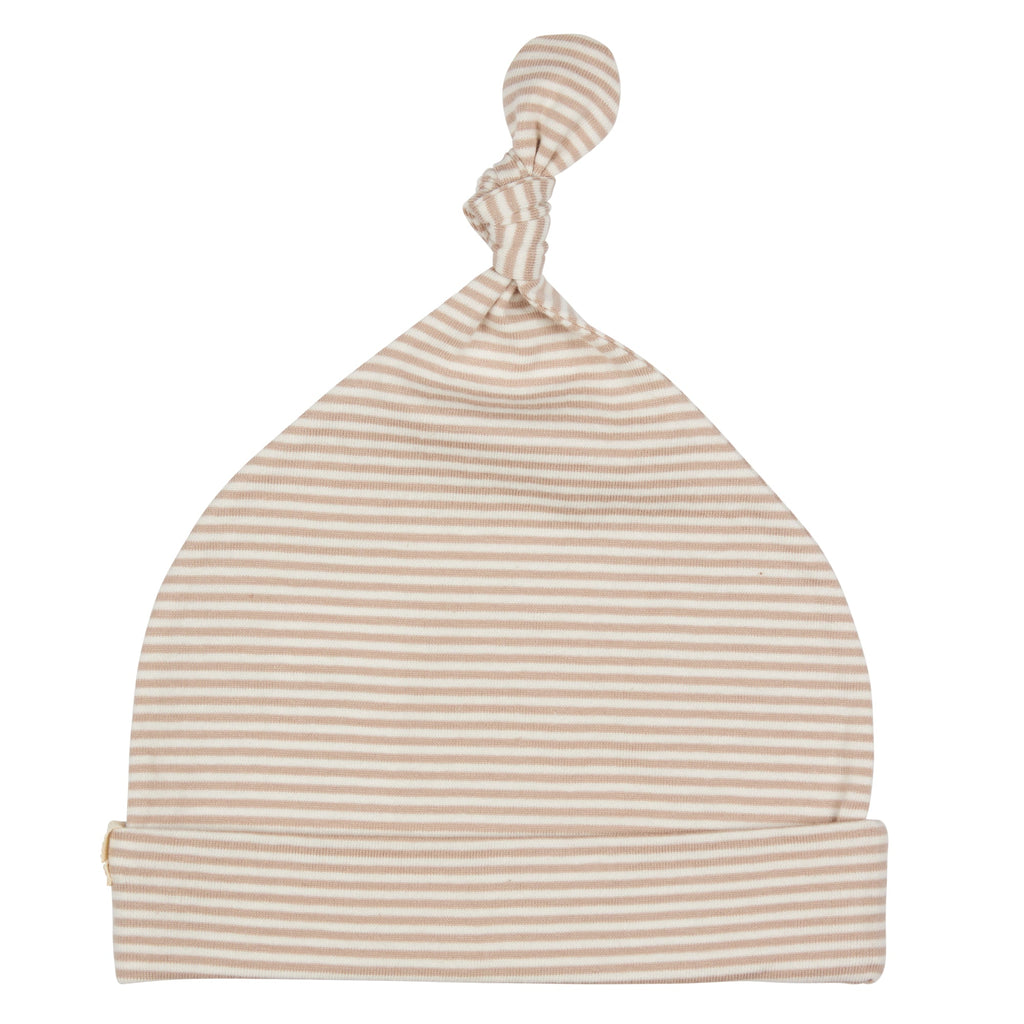Knotted Hat (Fine Stripe) - Mushroom