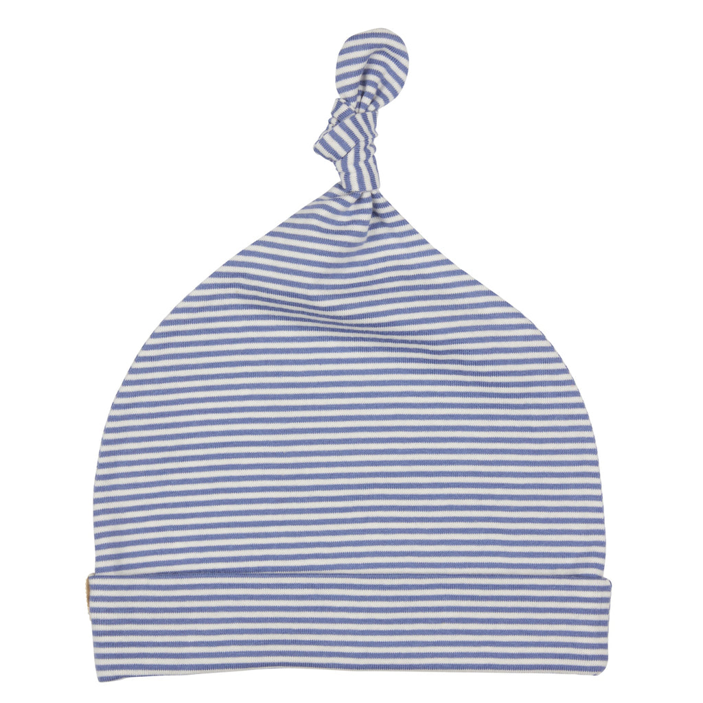 Knotted Hat (Fine Stripe) - Summer Blue