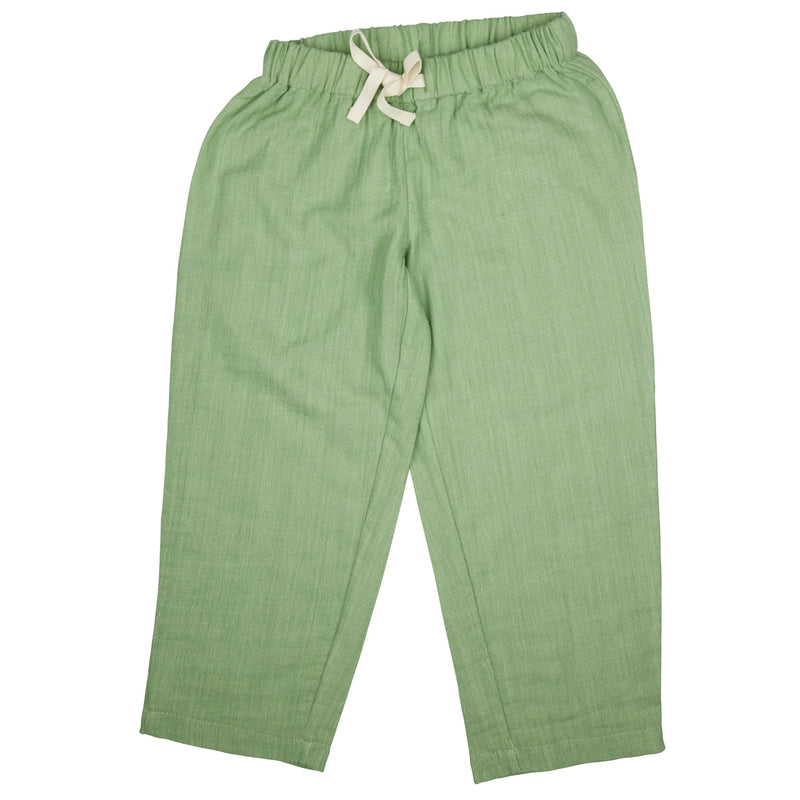 Loose Summer Pants (Muslin) - Green