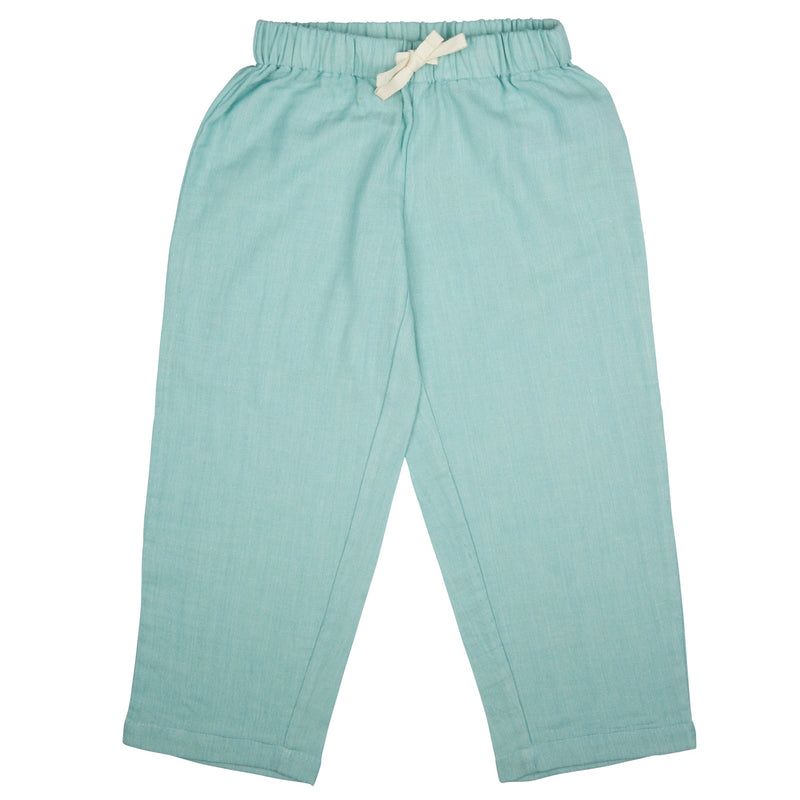 Loose Summer Pants (Muslin) - Turquoise