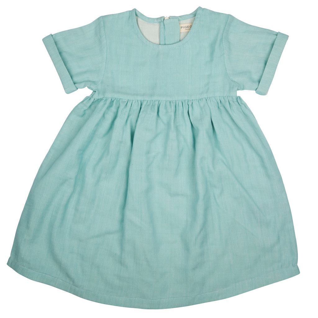 Pretty Muslin Dress (Plain) - Turquoise