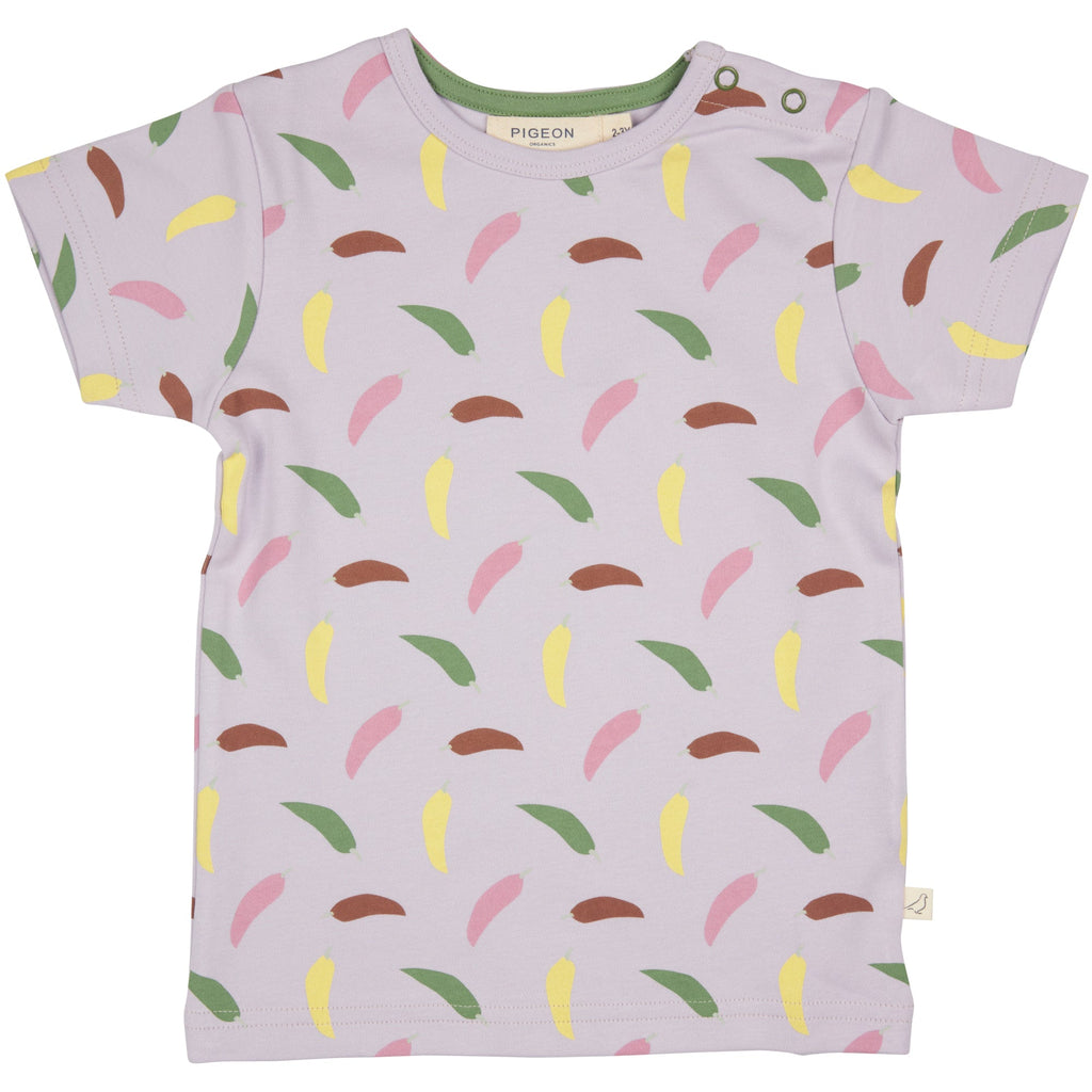 Short Sleeve T-Shirt - Chilli Peppers, Lilac