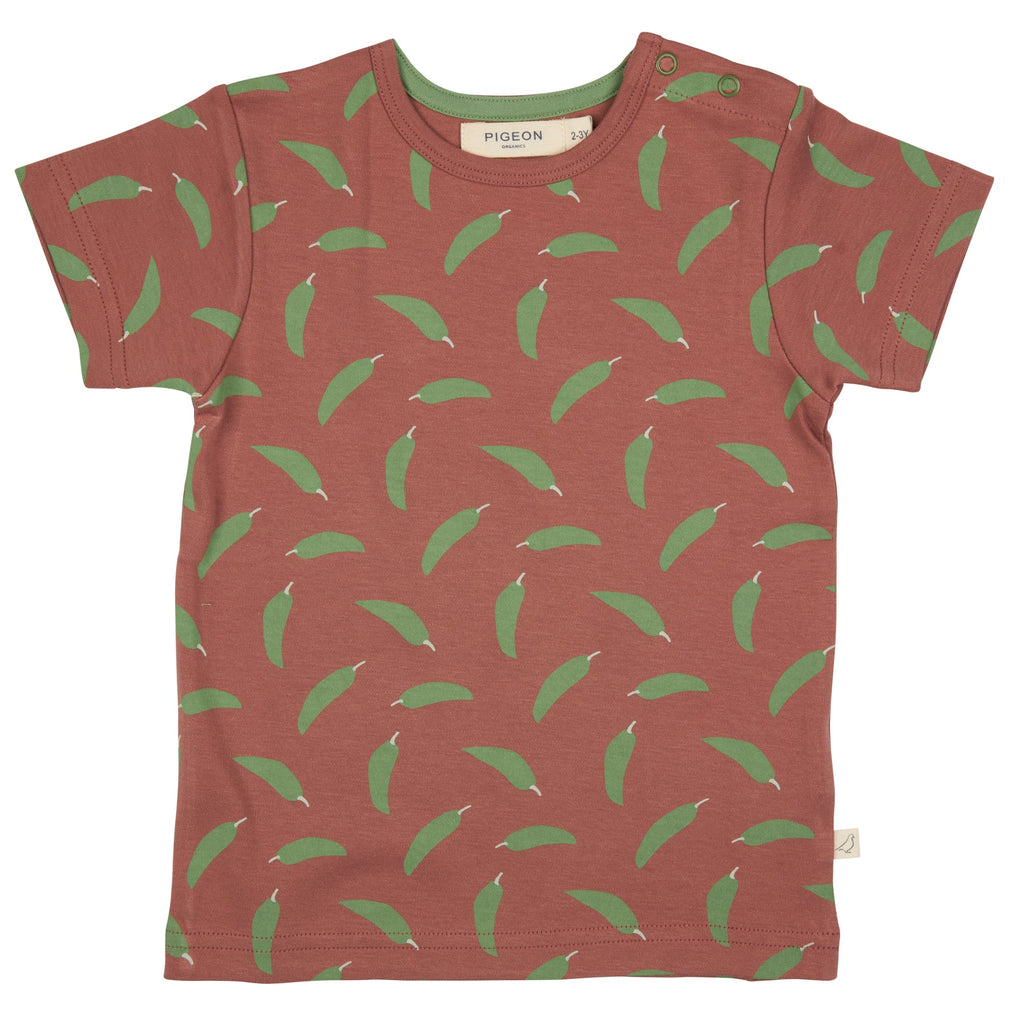 Short Sleeve T-Shirt - Chilli Peppers, Mocha