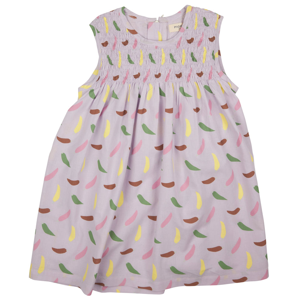 Sleeveless Smock Dress - Chilli Peppers, Lilac