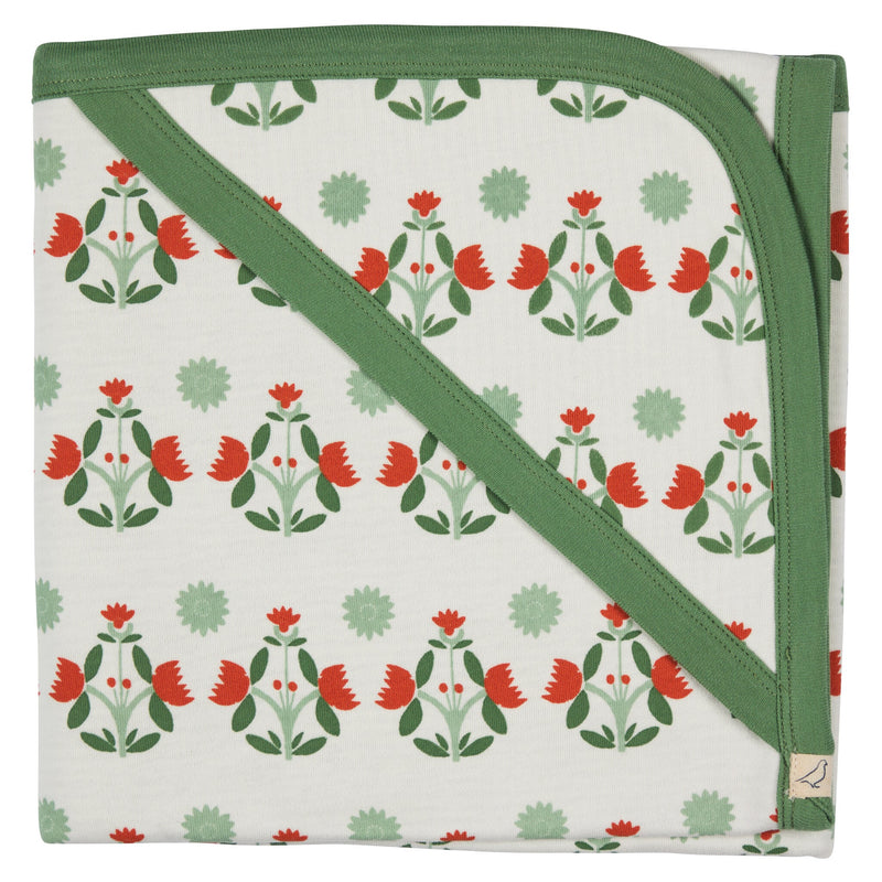 Hooded Blanket - Block Flower