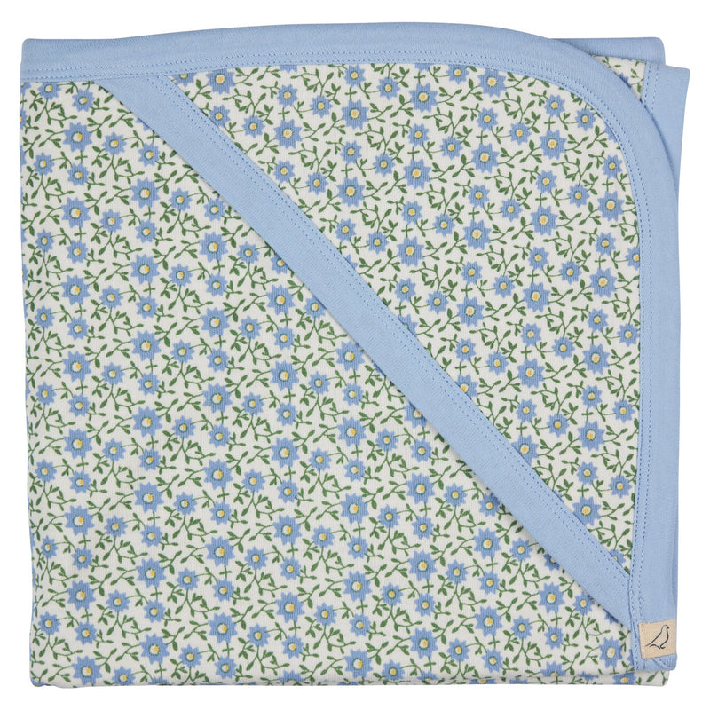 Hooded Blanket - Ditsy, Blue