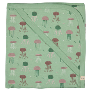 Hooded Blanket - Jellyfish, Green