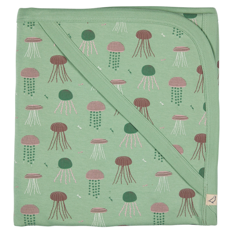 Hooded Blanket - Jellyfish, Green