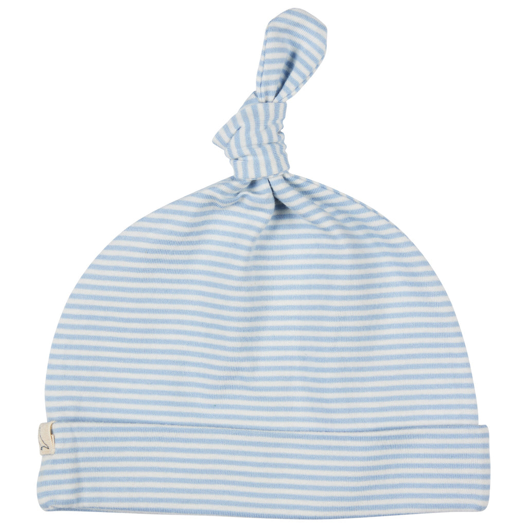 Knotted Hat (Fine Stripe) - Pale Blue