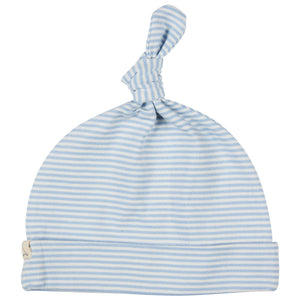 Knotted Hat (Fine Stripe) - Pale Blue