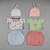 Knotted Hat (Fine Stripe) - Pale Blue